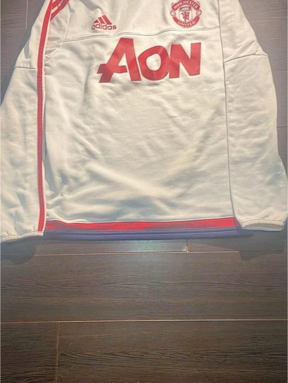 adidas Manchester United AON training jacket White Red